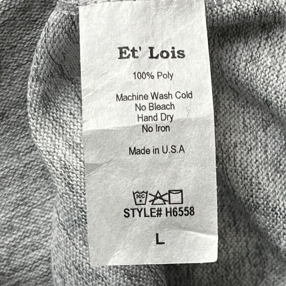 Et’Lois Open Cardigan Women 3/4 Sleeve Watercolor Abstract Wearable Art Tunic L - Picture 10 of 11